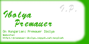 ibolya premauer business card